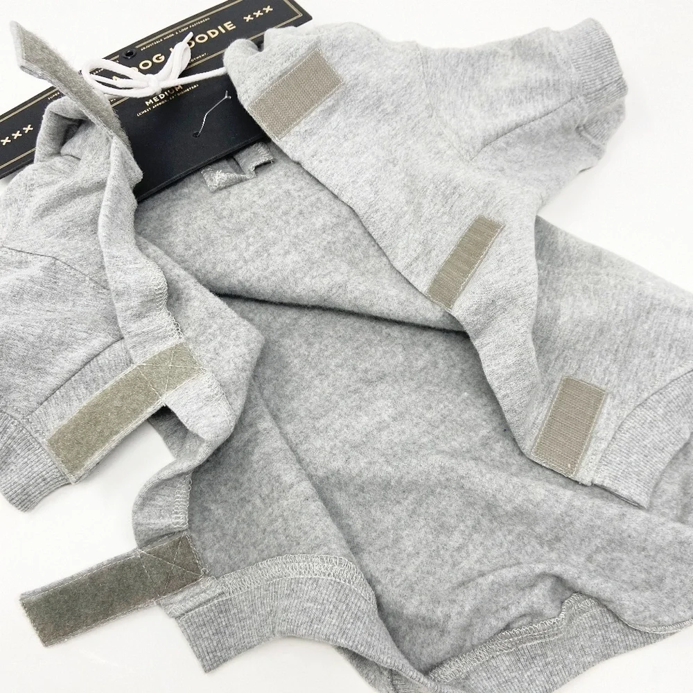 EASY TIGER | Graphic Dog Hoodie Grey Fleece Medium